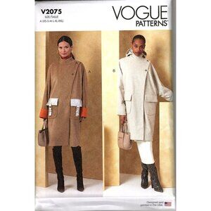 Vogue V2075 Misses XS to XXL Loose-Fit Coats With Pockets Uncut Sewing Pattern
